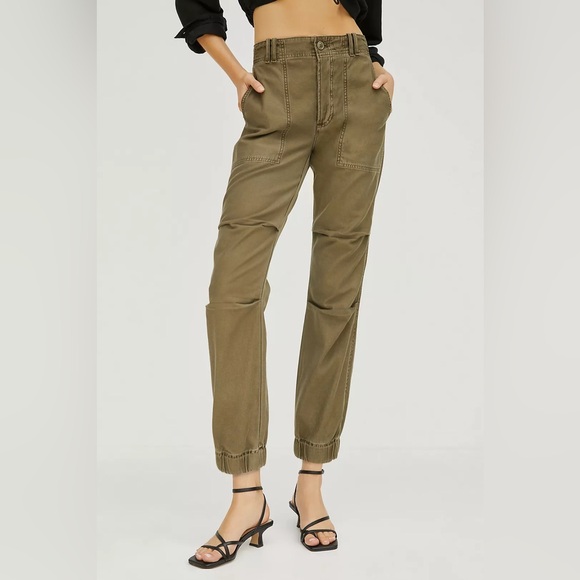 Citizens Of Humanity Pants - Citizens of Humanity Agni Army Green Cuffed Utility Pants Trousers Size 28/6